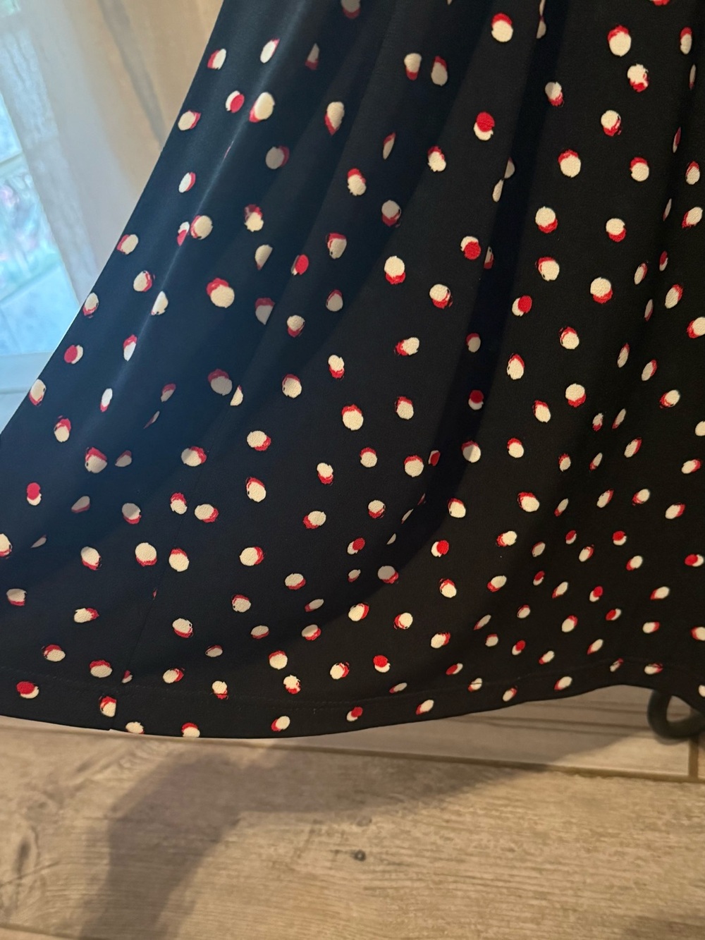 Wisp for Maggy London Black Halter Jumpsuit with red and white polka dots - Picture 5 of 7